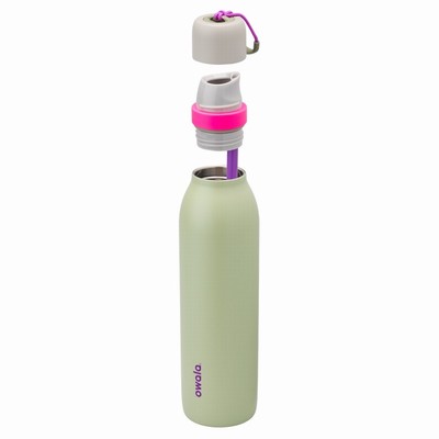 Owala 24oz FreeSip® Twist Water Bottles Green | 0729-PYDAV